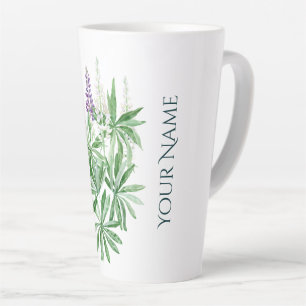 Lupin flower latte mug