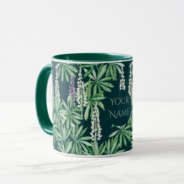 Lupin flower mug (Front Left)