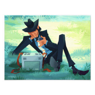 Lupin III the third lounging jigen print