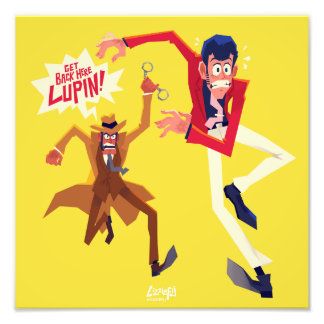 Lupin III the third Zenigata chase print