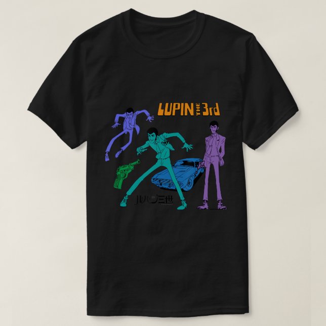 Lupin the 3rd 3 Poses T-Shirt (Design Front)