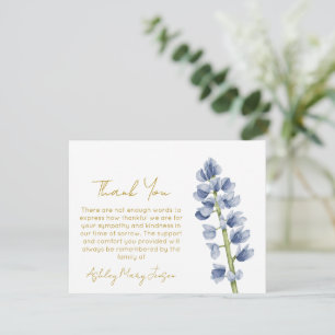 Lupine Bereavement Thank You Card