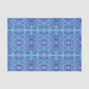 Lupine Flower Bohemian Boho Arabesque Pattern Blue Tissue Paper