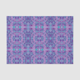 Lupine Flowers Bohemian Arabesque Pattern Violet Tissue Paper