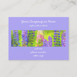 Lupine Painting - Original Flower Art Business Card