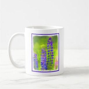 Lupine Painting - Original Flower Art Coffee Mug