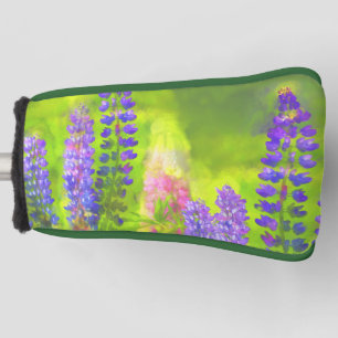 Lupine Painting - Original Flower Art Golf Head Cover