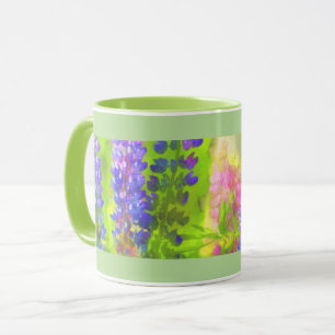 Lupine Painting - Original Flower Art Mug