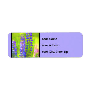 Lupine Painting - Original Flower Art Return Address Label