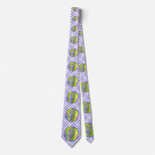Lupine Painting - Original Flower Art Tie