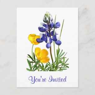 Lupine Poppies Invitation
