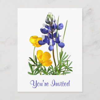 Lupine Poppies Invitation