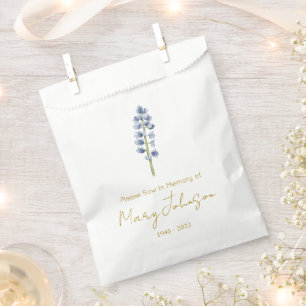 Lupine Simple Seed packet Funeral Favour Bag