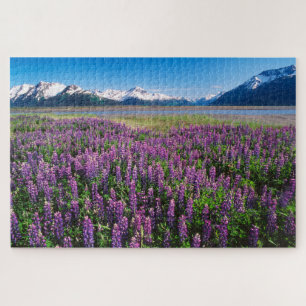 Lupines in Bloom   Kenai Mountains, Alaska Jigsaw Puzzle