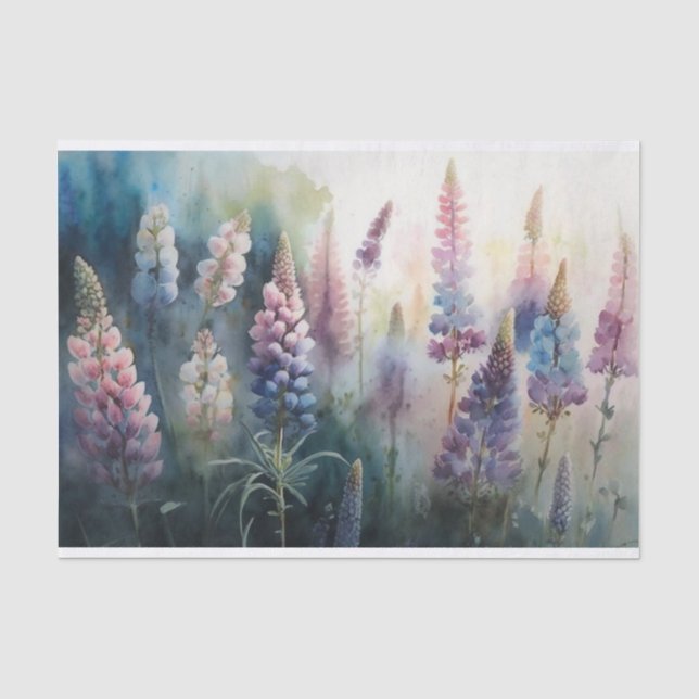 Lupins 1 tissue paper (Front)