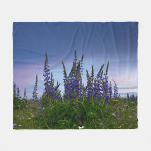 Lupins fleece blanket