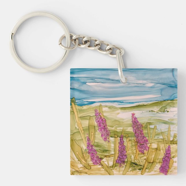 Lupins in the wild  key ring (Front)