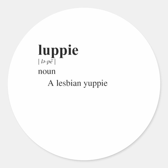 LUPPIE CLASSIC ROUND STICKER (Front)
