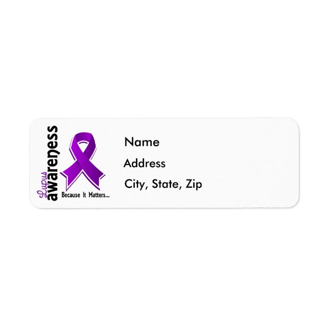 Lupus Awareness 5 Return Address Label (Front)