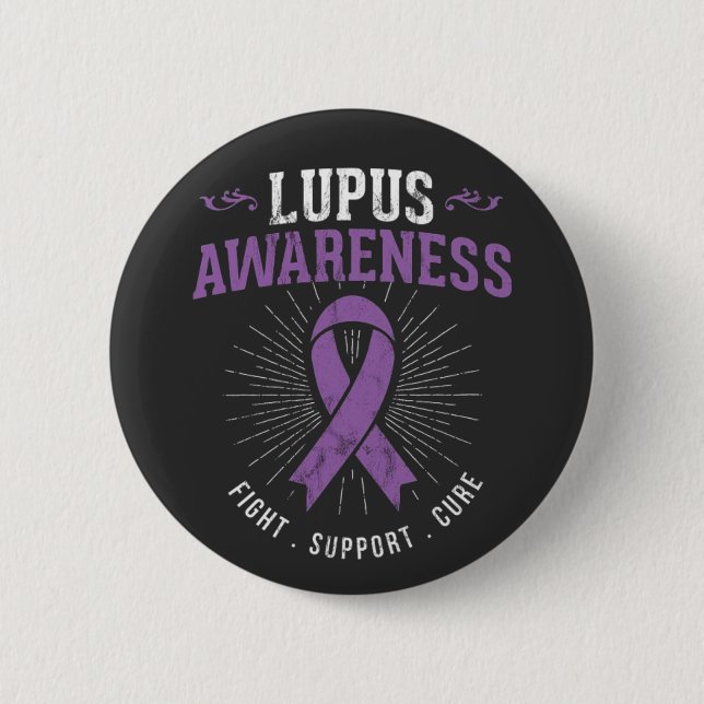 Lupus Awareness Fight Support Cure Campaign Button (Front)