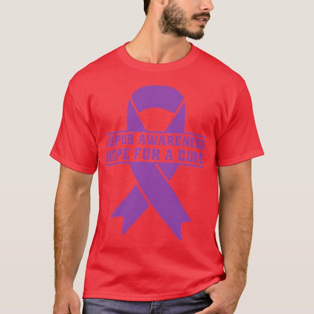 lupus awareness hope for a cure typography T-Shirt (Front)