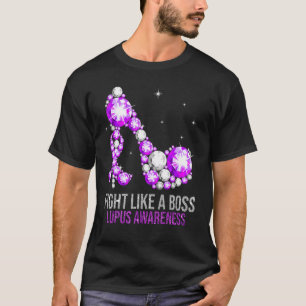 Lupus Awareness Month Heels Womens Support Sayings T-Shirt