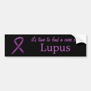 Lupus Awareness Month / Purple Ribbon Custom Text Bumper Sticker