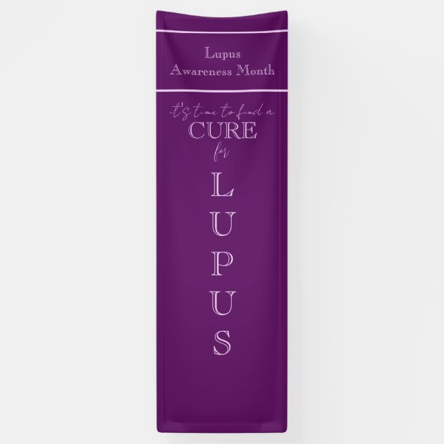 Lupus Awareness Month / Solid Purple Lilac Custom Banner (Vertical)