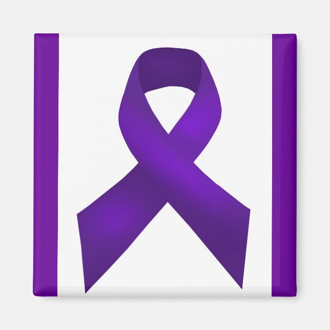 Lupus Awareness Purple Ribbon Magnet (Front)