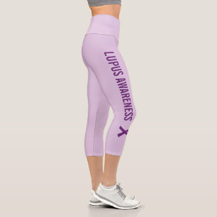 Lupus Awareness Ribbon Purple Capri Leggings