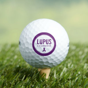 Lupus Awareness Ribbon Purple Golf Balls