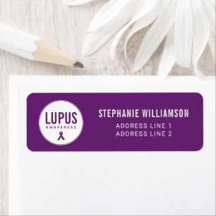 Lupus Awareness Ribbon Purple Return Address Label