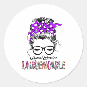 Lupus Awareness Ribbon Support Gifts Classic Round Sticker