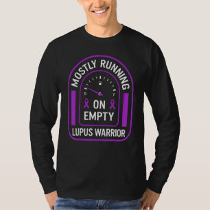 Lupus Awareness Running Empty Purple Ribbon Warrio T-Shirt