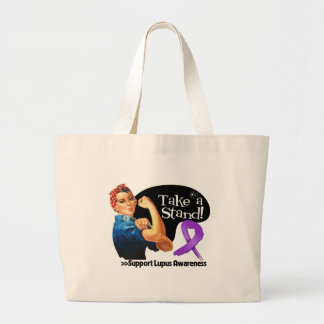 Lupus Awareness Take a Stand Large Tote Bag