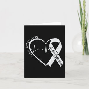 Lupus Awareness Warrior Purple Ribbon Autoimmune D Card