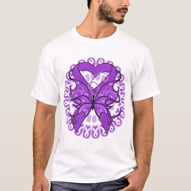 Lupus Butterfly Circle of Ribbons T-Shirt (Front)