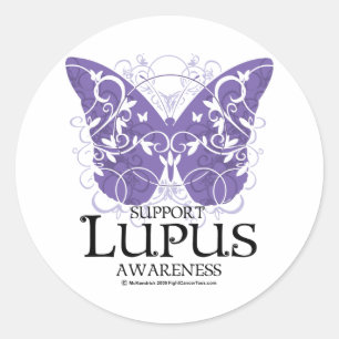 Lupus Butterfly Classic Round Sticker