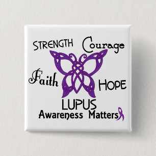 Lupus Celtic Butterfly 3 15 Cm Square Badge