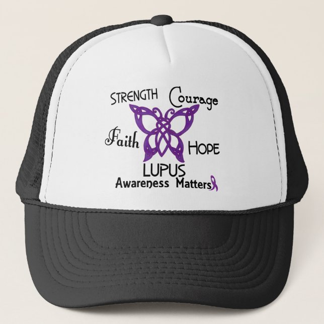 Lupus Celtic Butterfly 3 Trucker Hat (Front)