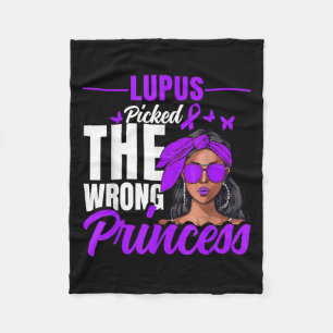Lupus Cked The Wrong Princess - Warrior Lupus Awar Fleece Blanket
