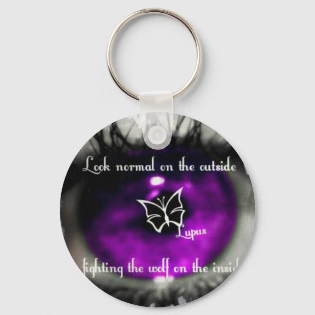 lupus eye22.jpg key ring (Front)