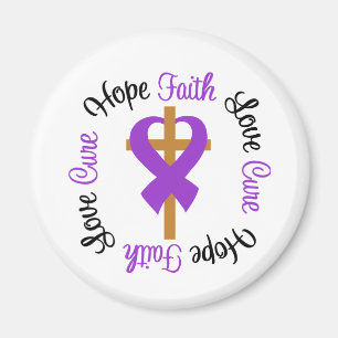 Lupus Faith Hope Love Cross Magnet