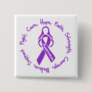 Lupus Fight Cure Hope Logo 15 Cm Square Badge