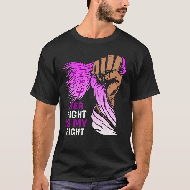 lupus her fight is my fight  lupus awareness T-Shirt (Front)