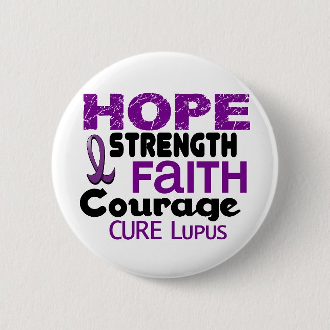 Lupus HOPE 3 6 Cm Round Badge (Front)