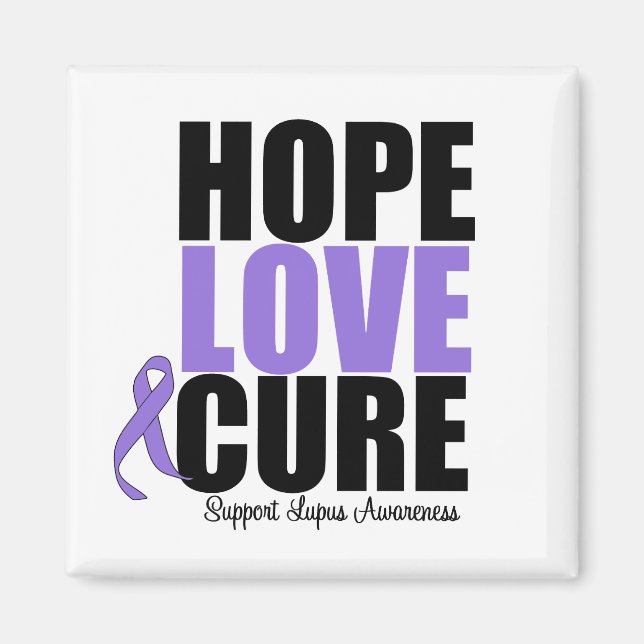 Lupus Hope Love Cure Magnet (Front)
