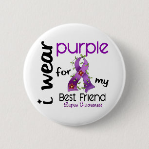 Lupus I WEAR PURPLE FOR MY BEST FRIEND 43 6 Cm Round Badge