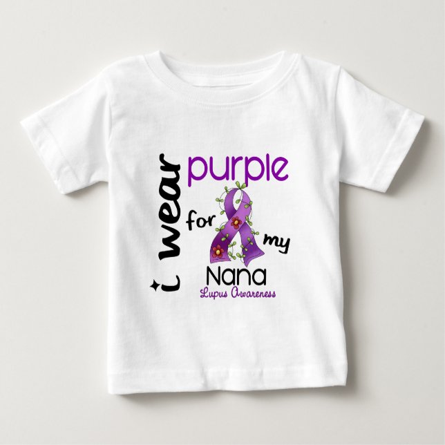 Lupus I WEAR PURPLE FOR MY NANA 43 Baby T-Shirt (Front)