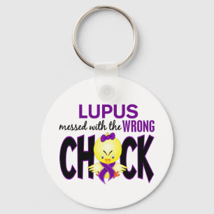 Lupus Messed With The Wrong Chick Key Ring